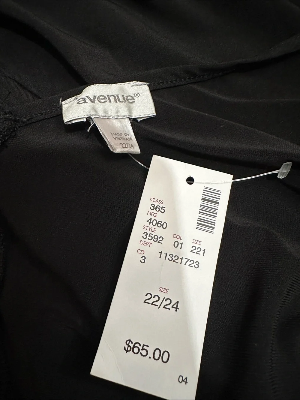 NWT Avenue Black Short Sleeve V-Neck Maxi Shirt Dress Size 22/24 $65